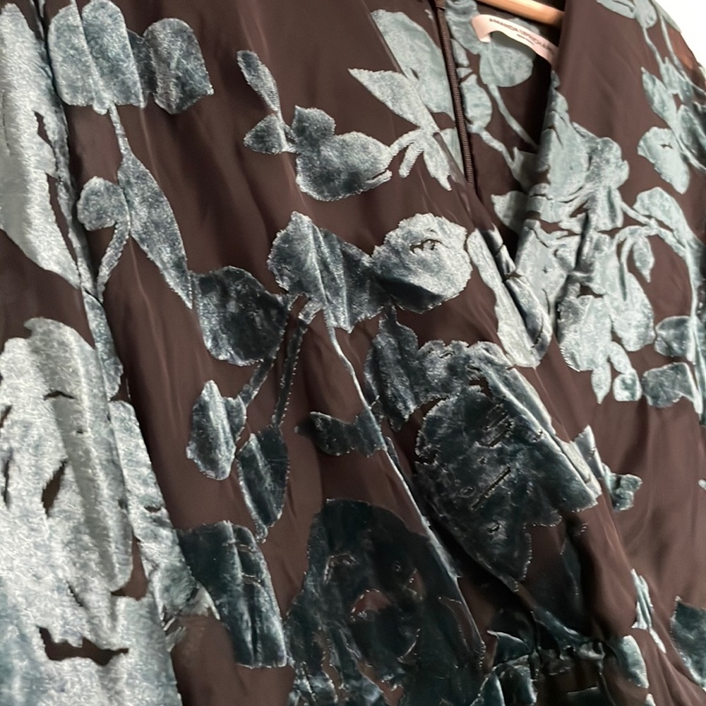 Amanda Uprichard A-line Black/Teal Cocktail Dress - Picture 2 of 3